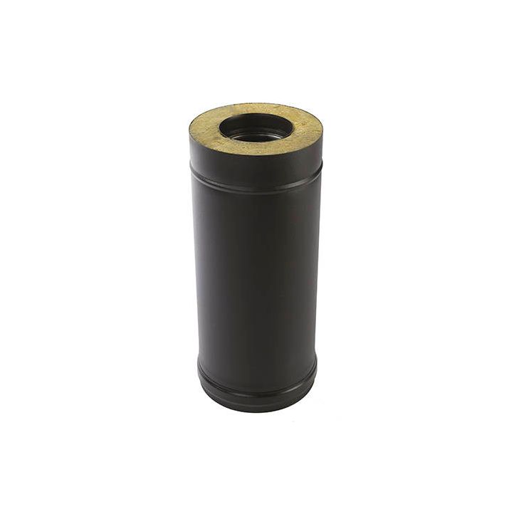 Eristetty jatko-osa Pisla-kamiinalle, 1000mm/150mm, musta/rst, Verkkokaupan poistotuote