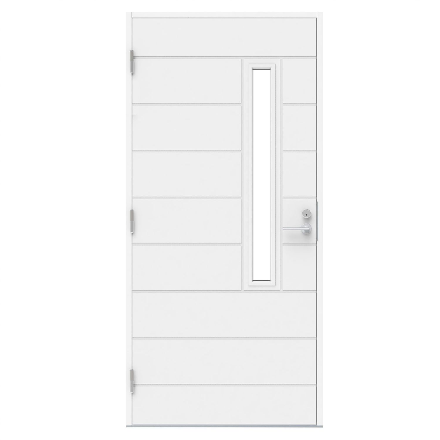 Ulko-ovi Pihla Vieno S10, 9-10x21, valkoinen