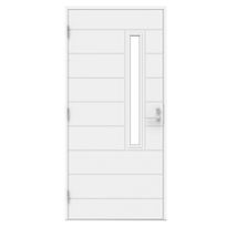 Ulko-ovi Pihla Vieno S10, 9-10x21, valkoinen