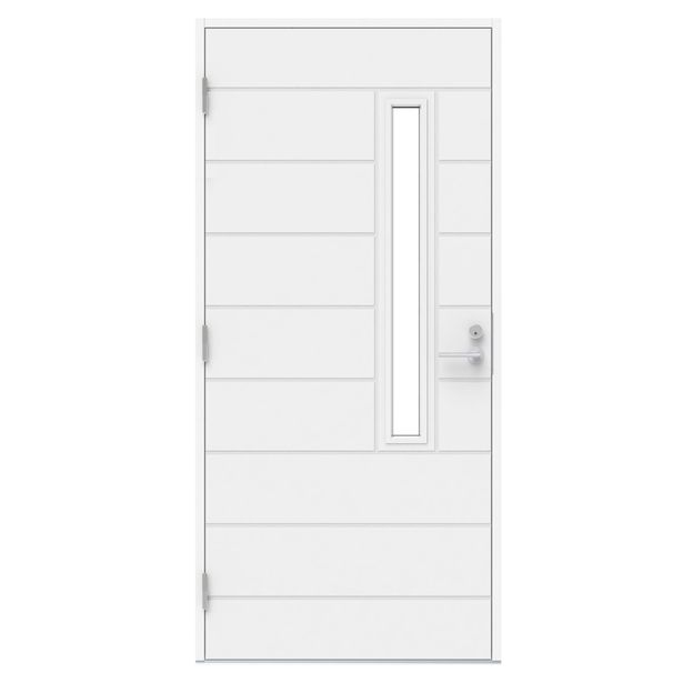 Ulko-ovi Pihla Vieno S10, 9-10x21, valkoinen