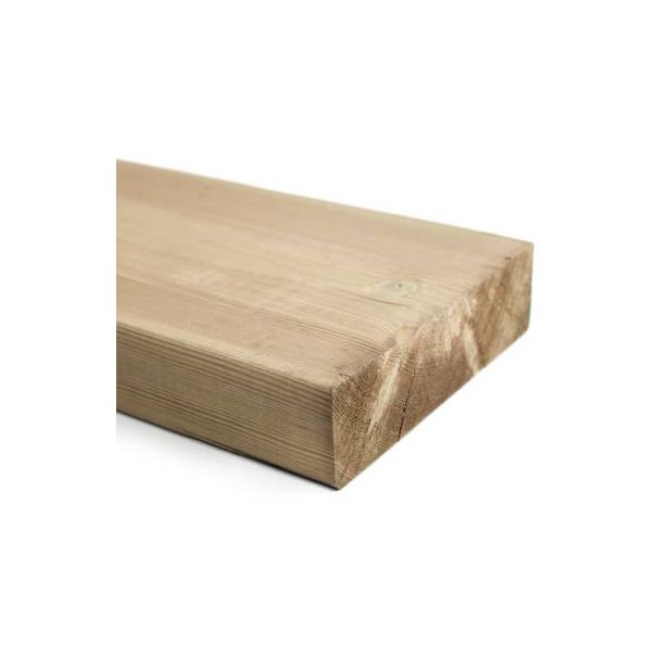 Kestopuu Oiva mänty, mitallistettu, 48x173mm, vihreä