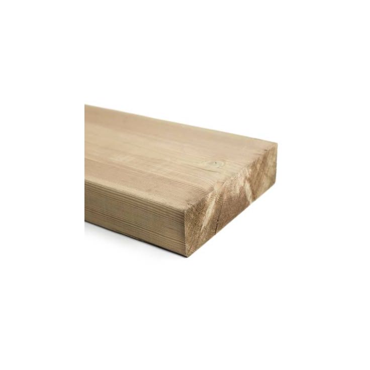 Kestopuu Oiva mänty, mitallistettu, 48x173mm, vihreä