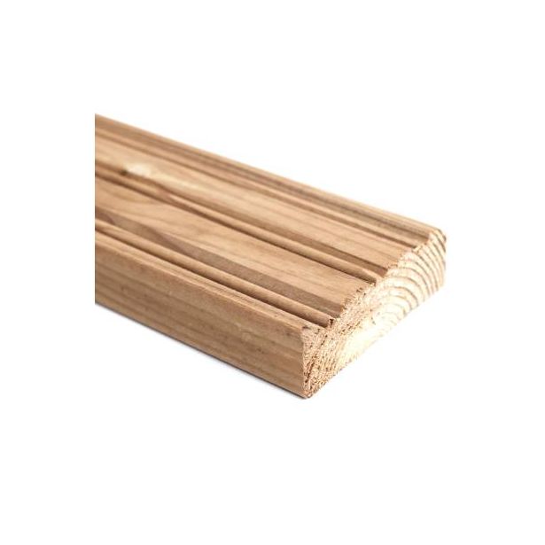 Kestopuu Oiva SHP mänty, 28x95mm, OM, urilla, ruskea
