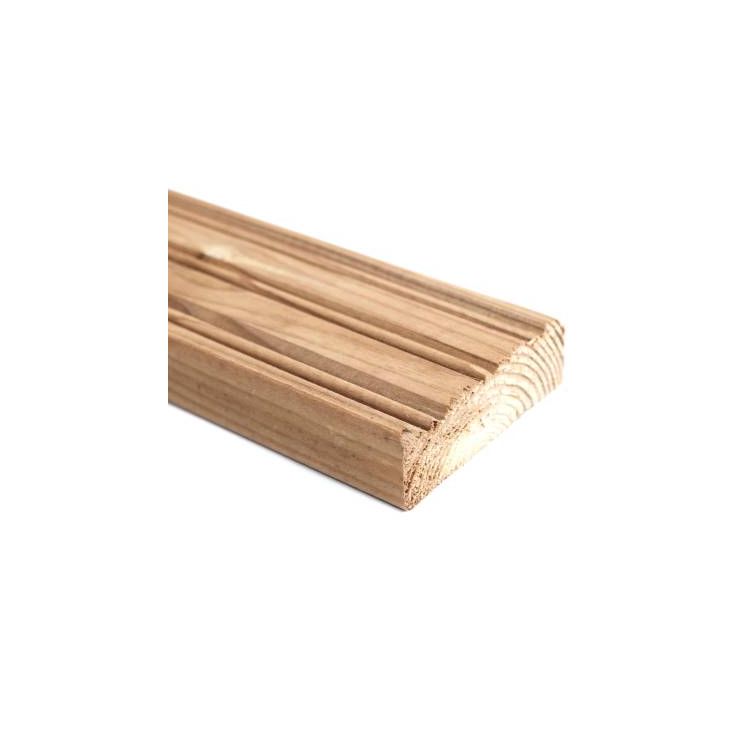 Kestopuu Oiva SHP mänty, 28x95mm, OM, urilla, ruskea
