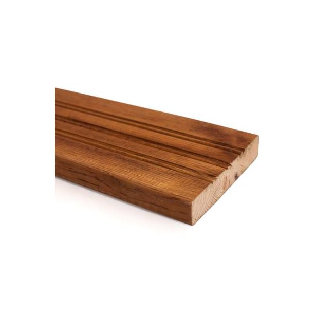 Kestopuu Oiva SHP mänty, 28x145mm, OM, urilla, ruskea