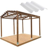 Pergola PatioN°rd Harju, kestopuu, valokatteella, eri kokoja