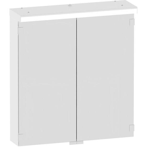 Peilikaappi LED-valolla Polaria Nora 600, pistorasialla, valkoinen