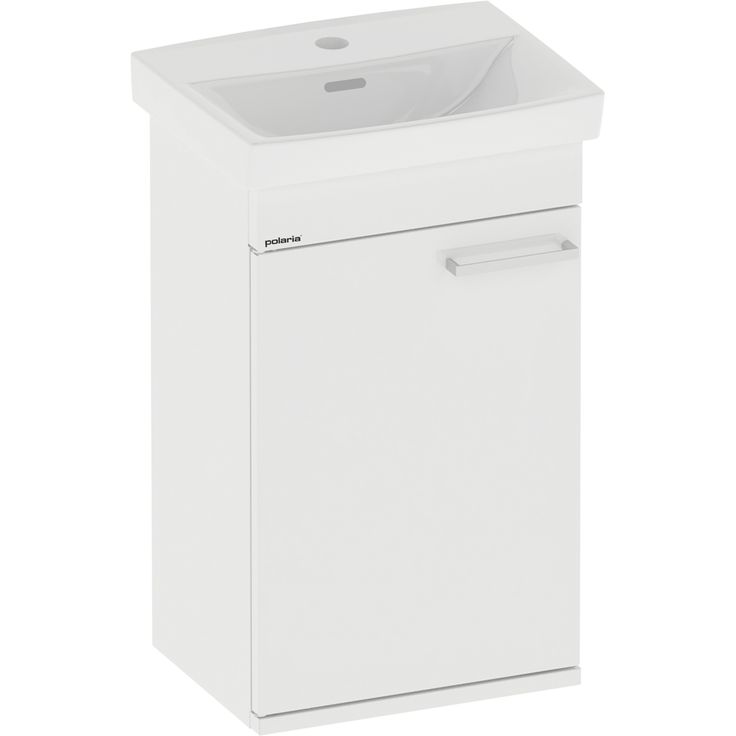 Allaskaappi altaalla Polaria Pro N 400, 36x28 cm, vasen/oikea, valkoinen
