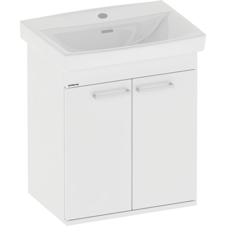 Allaskaappi altaalla Polaria Pro N 560, 51x36 cm, valkoinen