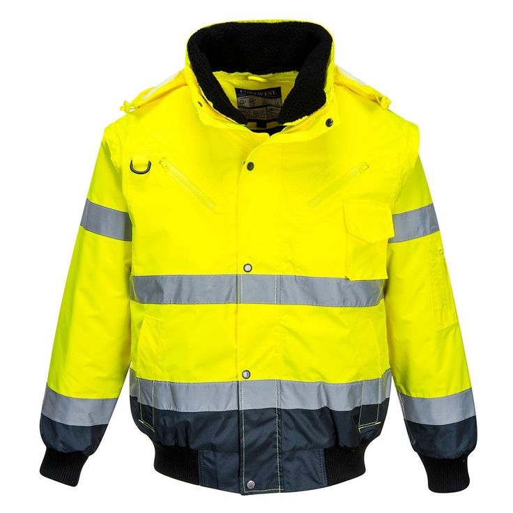 Bombertakki Portwest C465 Hi-Vis 300D, keltainen/tummansininen