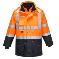 Huomiotakki Portwest S426 300D Traffic, 7-in-1, oranssi/sininen