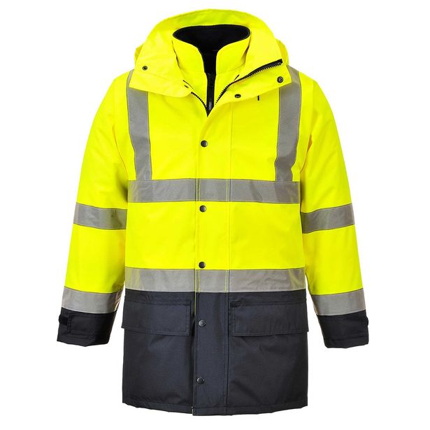 Esimiehen takki Portwest S768 300D, 5-in-1, keltainen/sininen