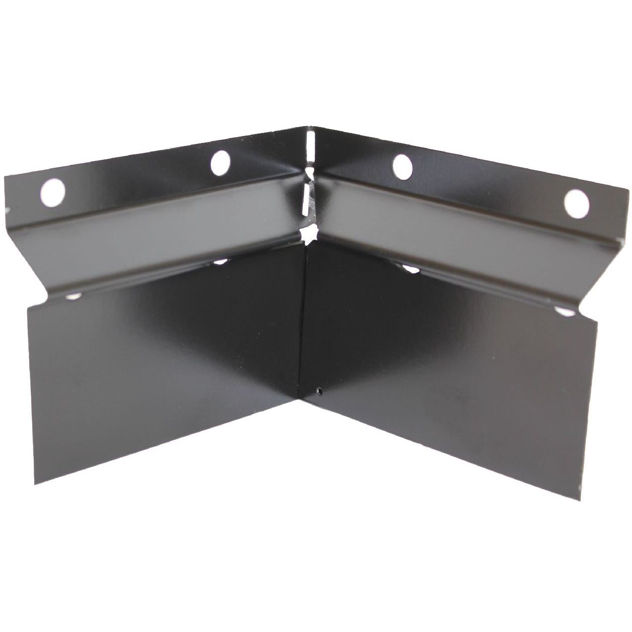 Patolevyn ilmastoivan reunalistan sisäkulma PP-Tuote, metalli, musta, 4kpl