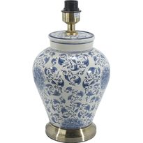 Lampunjalka PR Home Fang Hong, 380 x 225 mm, valkoinen/sininen