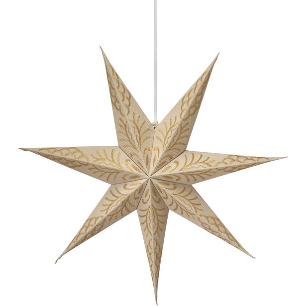Adventtitähti PR Home Celeste, Ø60cm, kulta/hiekka
