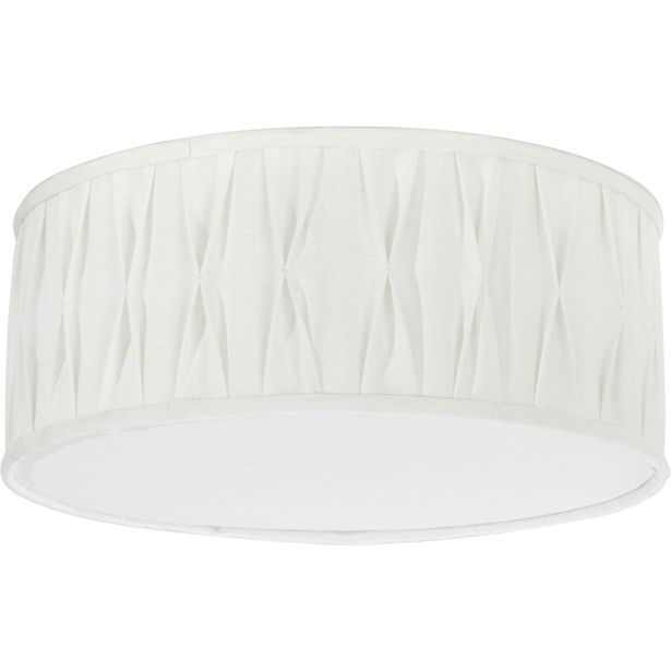 Plafondi PR Home Stygn Plissé, Ø 450 x 180 mm, luonnonvalkoinen