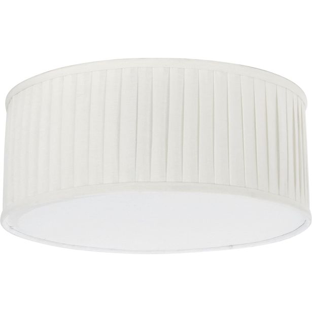 Plafondi PR Home Plissé, Ø 450 x 180 mm, luonnonvalkoinen