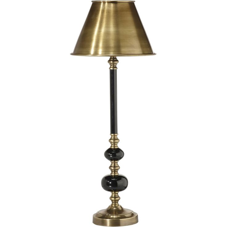 Pöytävalaisin PR Home Abbey, 57cm, musta/messinki