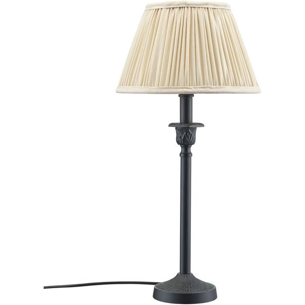 Pöytävalaisin PR Home Florita, 52cm, musta/norsunluu