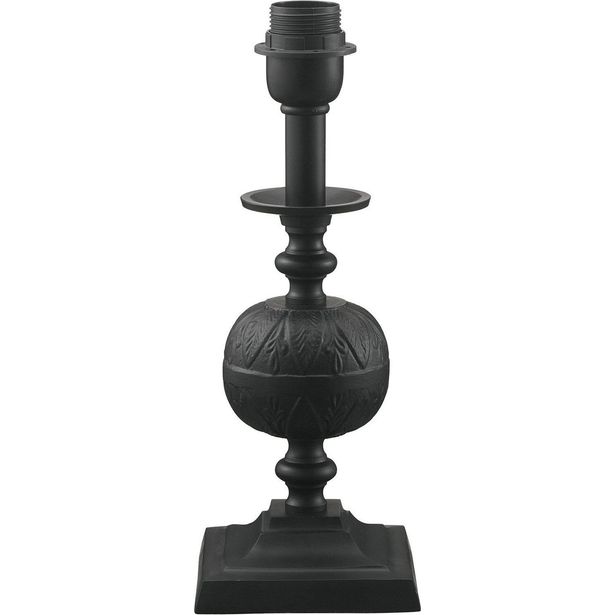 Lampunjalka PR Home Flory, 33cm, musta