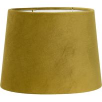 Varjostin PR Home Sofia, samettivarjostin, Ø 205/175 x 155 mm, sinapinvärinen