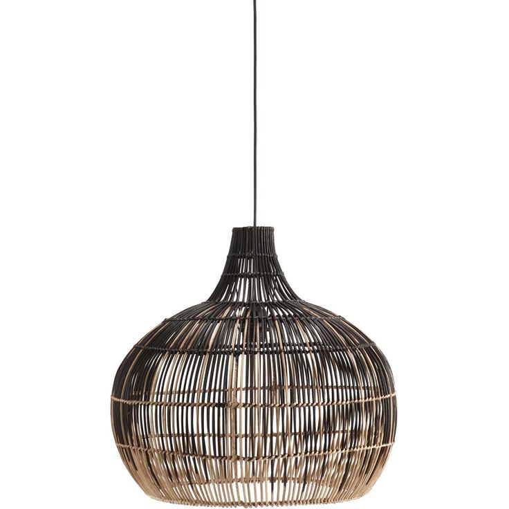 Riippuvalaisin PR Home Martha, Ø50cm, natur/musta