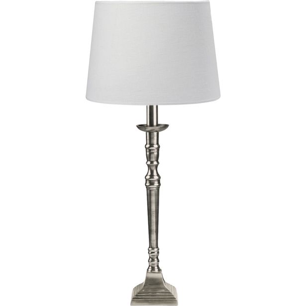 Pöytävalaisin PR Home Salong, 55cm, antiikkihopea/luonnonvalkoinen