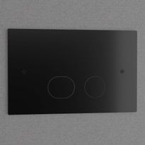 Huuhtelupainike Scandtap Steel Style Shadow, musta