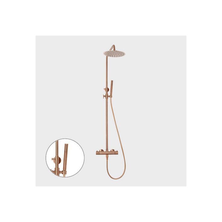 Kattosuihkusetti termostaattihanalla Scandtap, Steel Pleasure 2 Amber