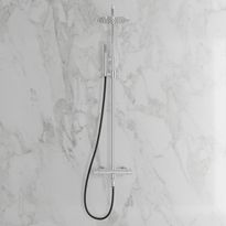 Sadesuihkusetti Scandtap Pleasure 3 Classic, termostaattihanalla, suihkupää ⌀250mm, juoksuputkella, kiiltävä teräs