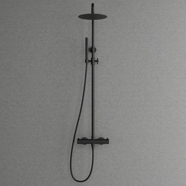 Sadesuihkusetti Scandtap Pleasure 2 Black, termostaattihanalla, musta