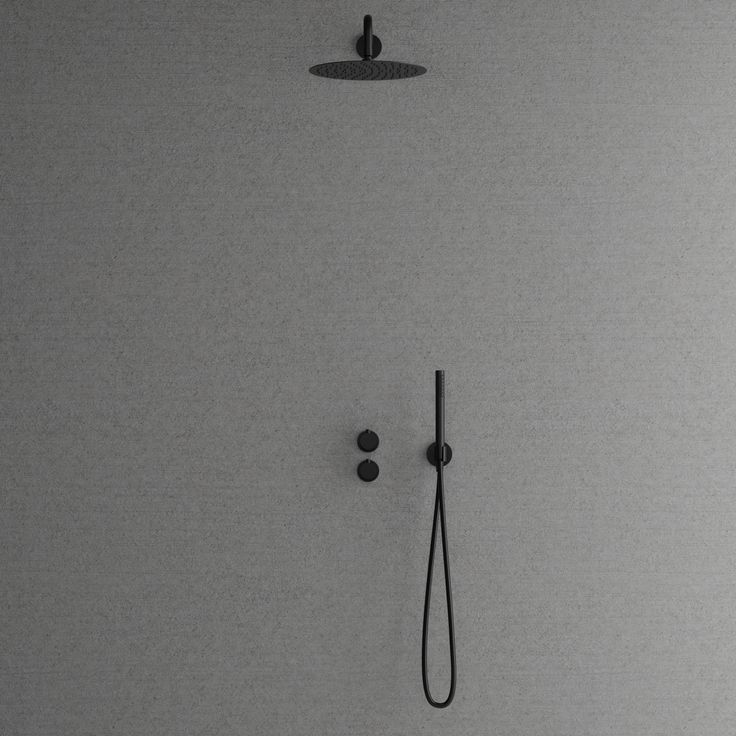 Sadesuihkusetti Scandtap Harmonized 2x Black, piiloasennettava, musta