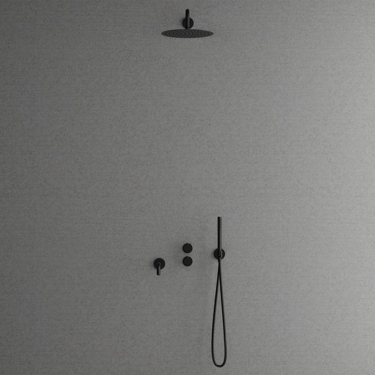 Sadesuihkusetti Scandtap Harmonized 3x Black, piiloasennettava, musta