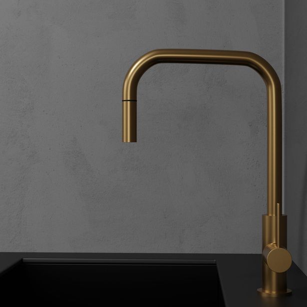 Keittiöhana Scandtap Steel Accent Square Sand