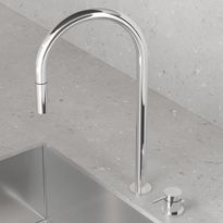 Keittiöhana Scandtap Harmonized K2P Classic, ulosvedettävä juoksuputki, ruostumaton teräs