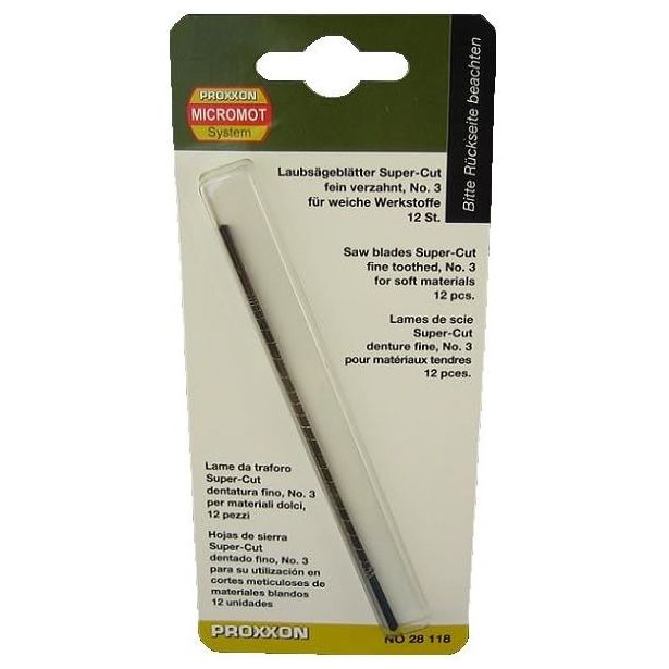 Lehtisahanterät Proxxon Super-Cut nro 3 12kpl