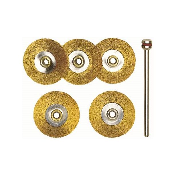 Harjasarja porakoneelle Proxxon 28962, messinkiharjat, 22mm, 5 kpl