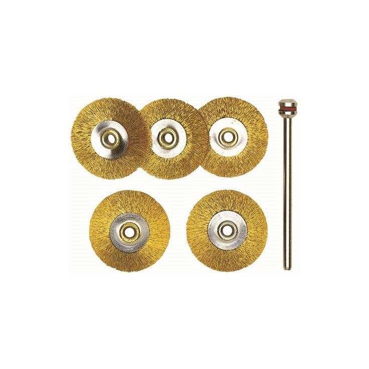 Harjasarja porakoneelle Proxxon 28962, messinkiharjat, 22mm, 5 kpl