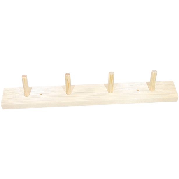 Naulakko Pinetta, 5x40x7.5 cm, 4 tappia, mänty