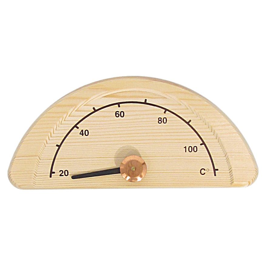 Saunamittari, kaareva, puun värinen, mäntyä