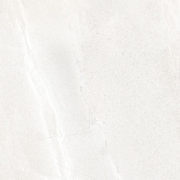 Lattialaatta Pukkila Landstone White, himmeä, sileä, 598x598mm