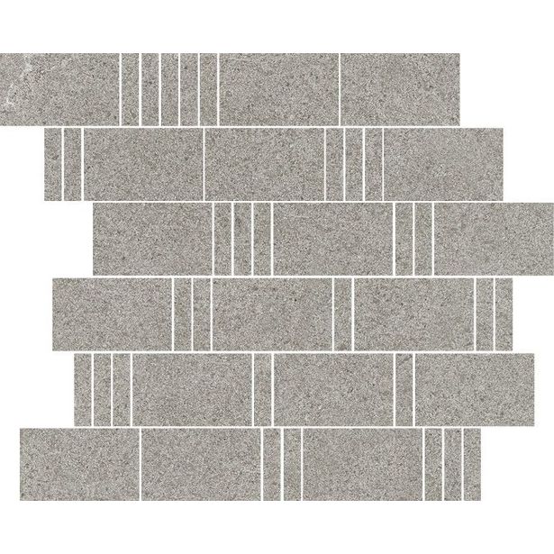 Mosaiikkilaatta Pukkila Landstone Grey Pave, himmeä, sileä, 298x298mm