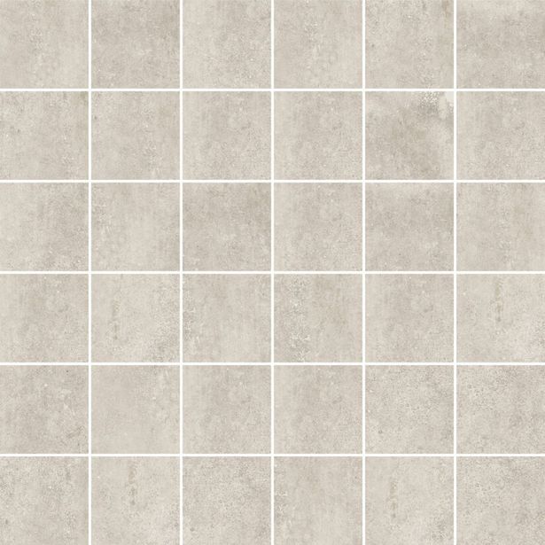 Mosaiikkilaatta Pukkila Stonemix White, himmeä, sileä, 50x50mm