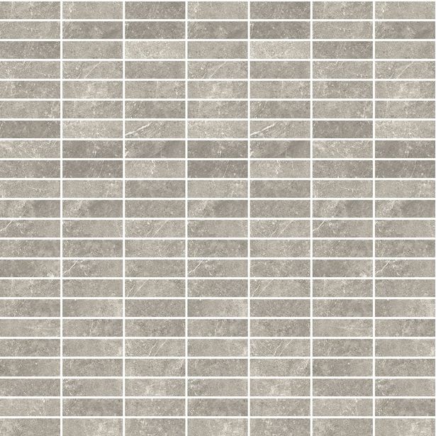 Mosaiikkilaatta Pukkila Stonemix Grey mattoncino, himmeä, sileä, 14x43mm