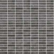 Mosaiikkilaatta Pukkila Stonemix Anthracite mattoncino, himmeä, sileä, 14x43mm