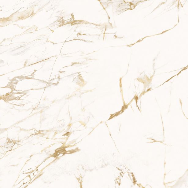 Lattialaatta Pukkila Lush Calacatta oro, kiillotettu, sileä, 1190x1190mm