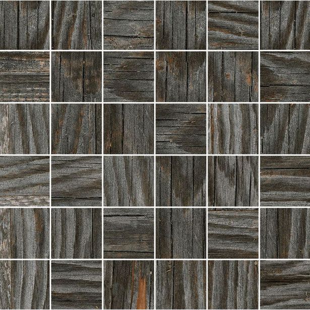 Mosaiikkilaatta Pukkila Artwood Blackblue, himmeä, sileä, 50x50mm