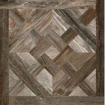 Lattialaatta Pukkila Artwood Multibrown inlay, himmeä, sileä, 598x598mm