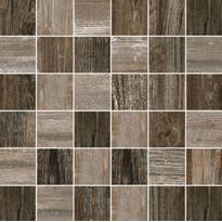 Mosaiikkilaatta Pukkila Artwood Multibrown, himmeä, sileä, 50x50mm