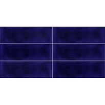 Kuviolaatta Pukkila Soho Cobalt blue, kiiltävä, struktuuri, 297x97mm, myyntierä 7,2 m², Verkkokaupan poistotuote